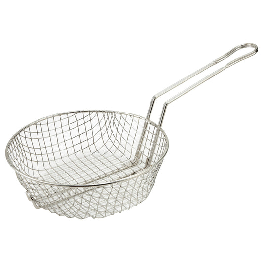 Nickel Plated Steel Culinary Basket - Coarse, 10"