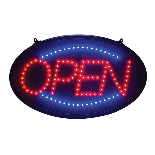 "Open" LED Sign, Oval