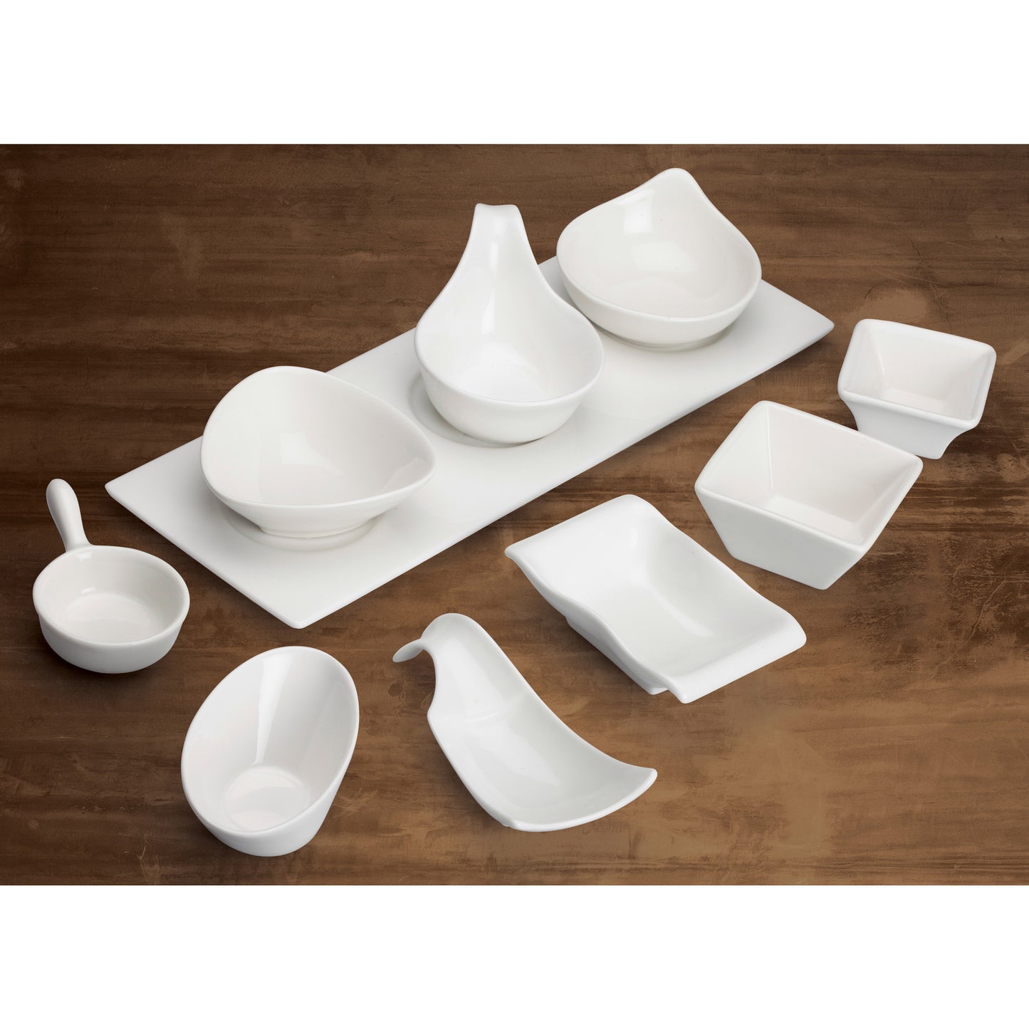 WDP021-102 - 3-7/8" Porcelain Triangle Bowl, Bright White, 36 pcs/case