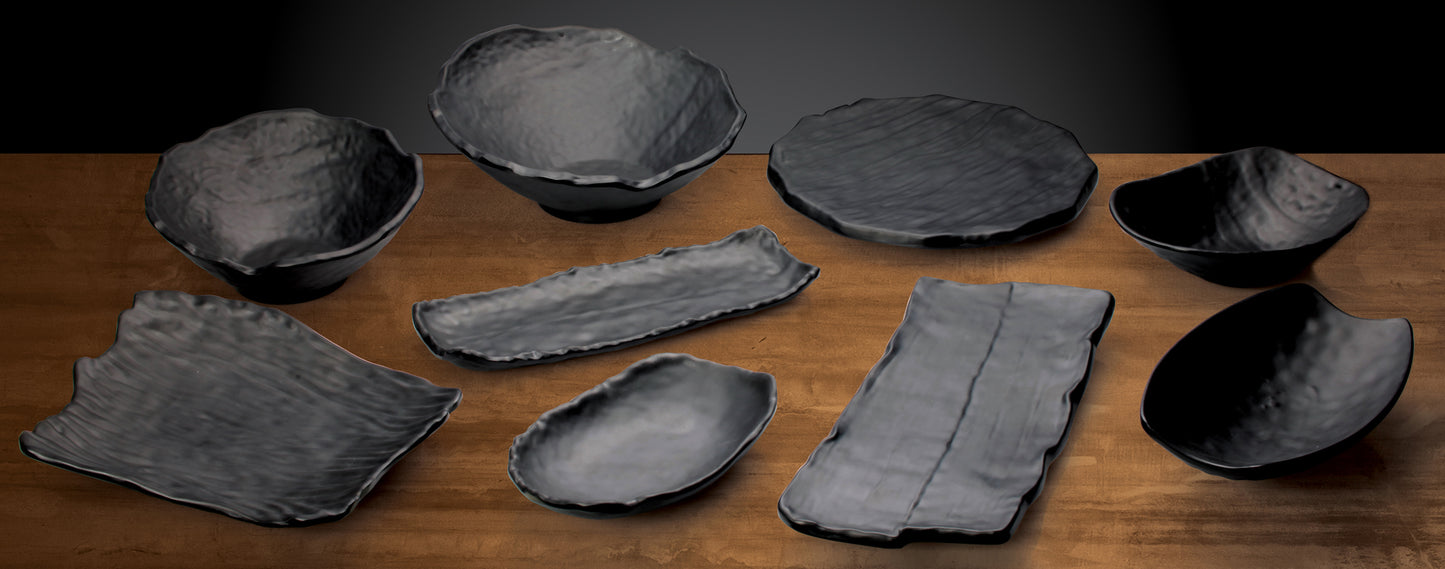 WDM019-301 - 11-1/2"Dia Melamine Round Platter, Black, 12pcs/case