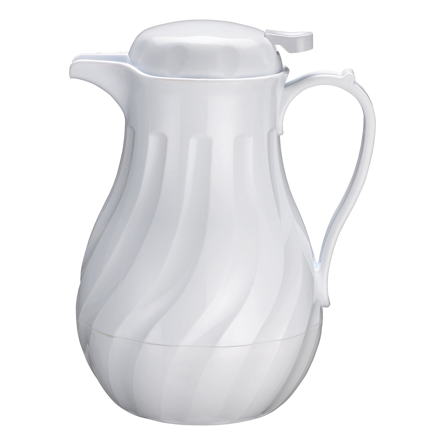 VSW-64W - Swirl Pattern Push Button Insulated Beverage Server - White, 64 oz