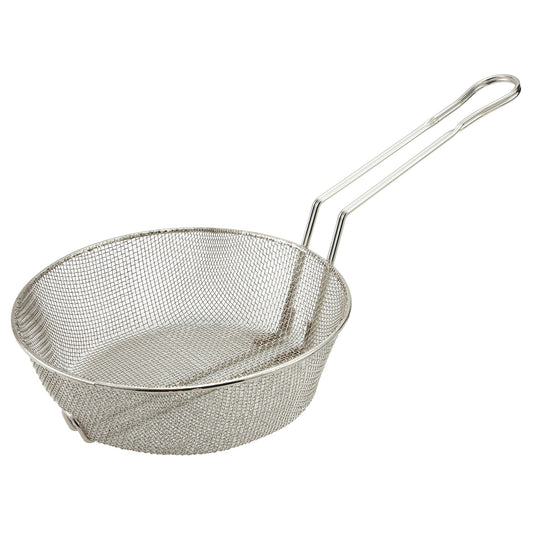 Nickel Plated Steel Culinary Basket - Fine, 10"