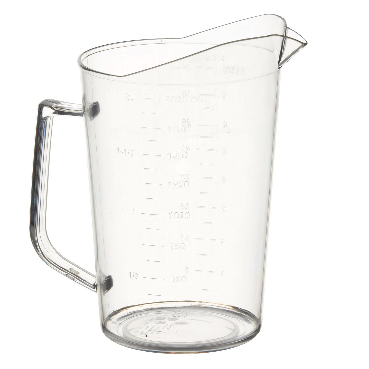 PMU-200 - Polycarbonate Measuring Cup - 2 Quart
