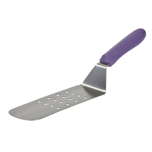Allergen-Free Perforated Flexible Turner with Offset, 8-1/4" x 2-7/8" Blade