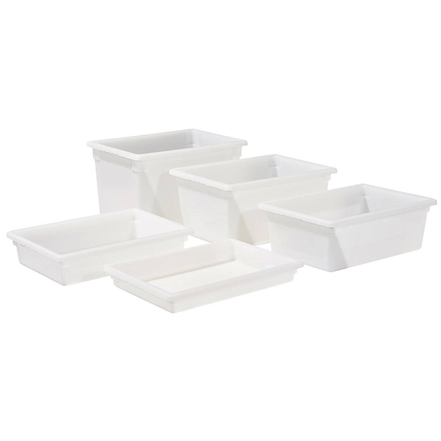 PFFW-9 - Food Storage Box, White Polypropylene - Full, 9"
