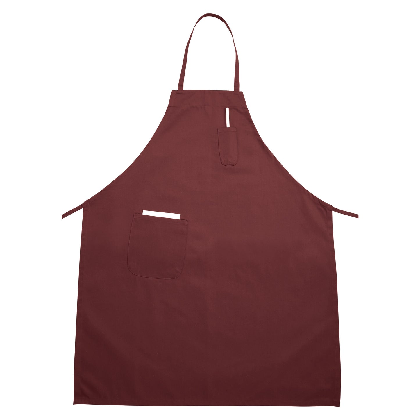 BA-PBG - Full-Length Bib Apron with Pockets - Burgundy