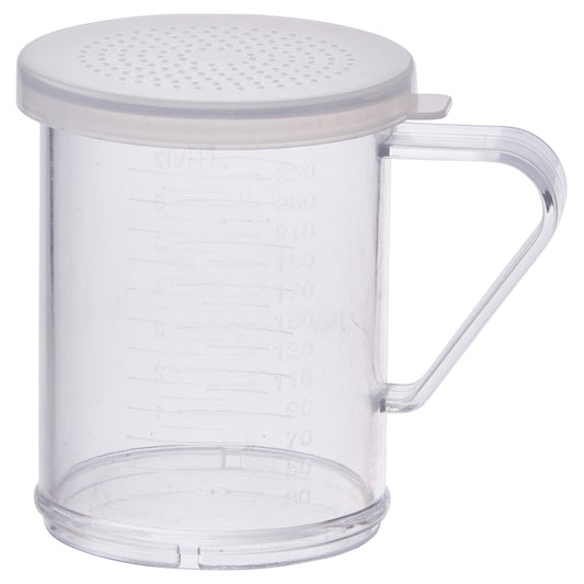 10 oz Dredge with Clear Snap-on Lid - Small