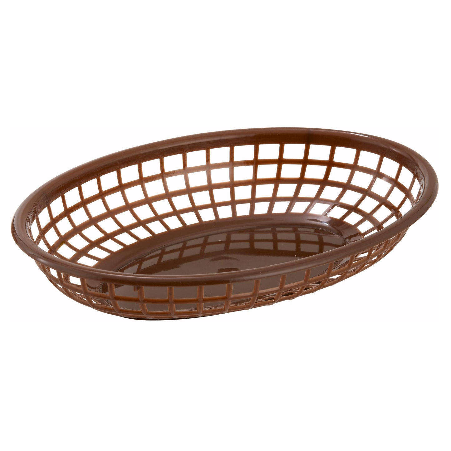 PFB-10B - Oval Fast Food Basket, 9-1/2" x 5" x 2" - Brown