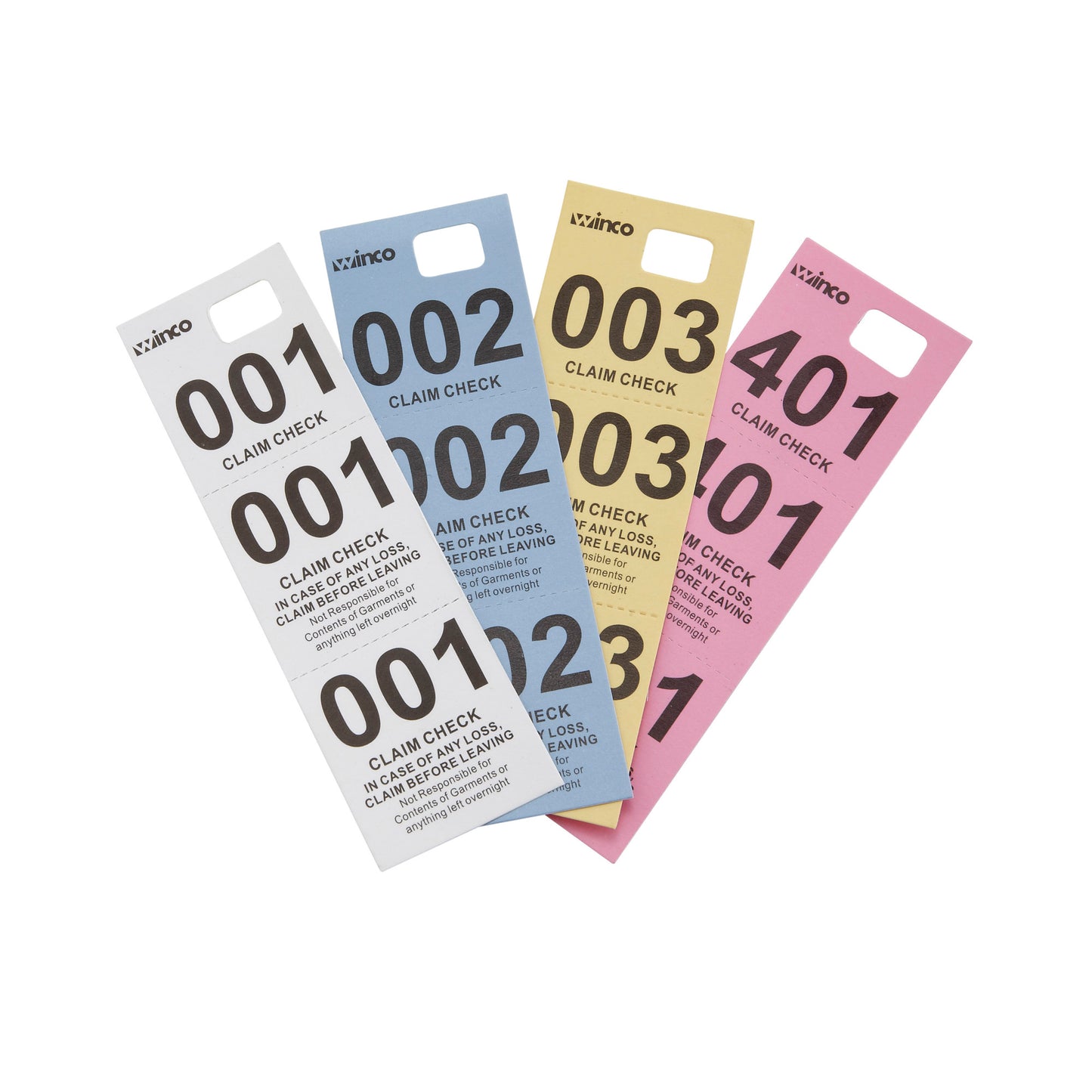 CCK-5YL - Coat Check Tickets, Yellow, 500pcs/box