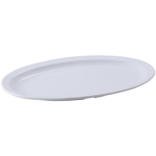 Melamine 15-1/2" x 10-7/8" Oval Platter - White