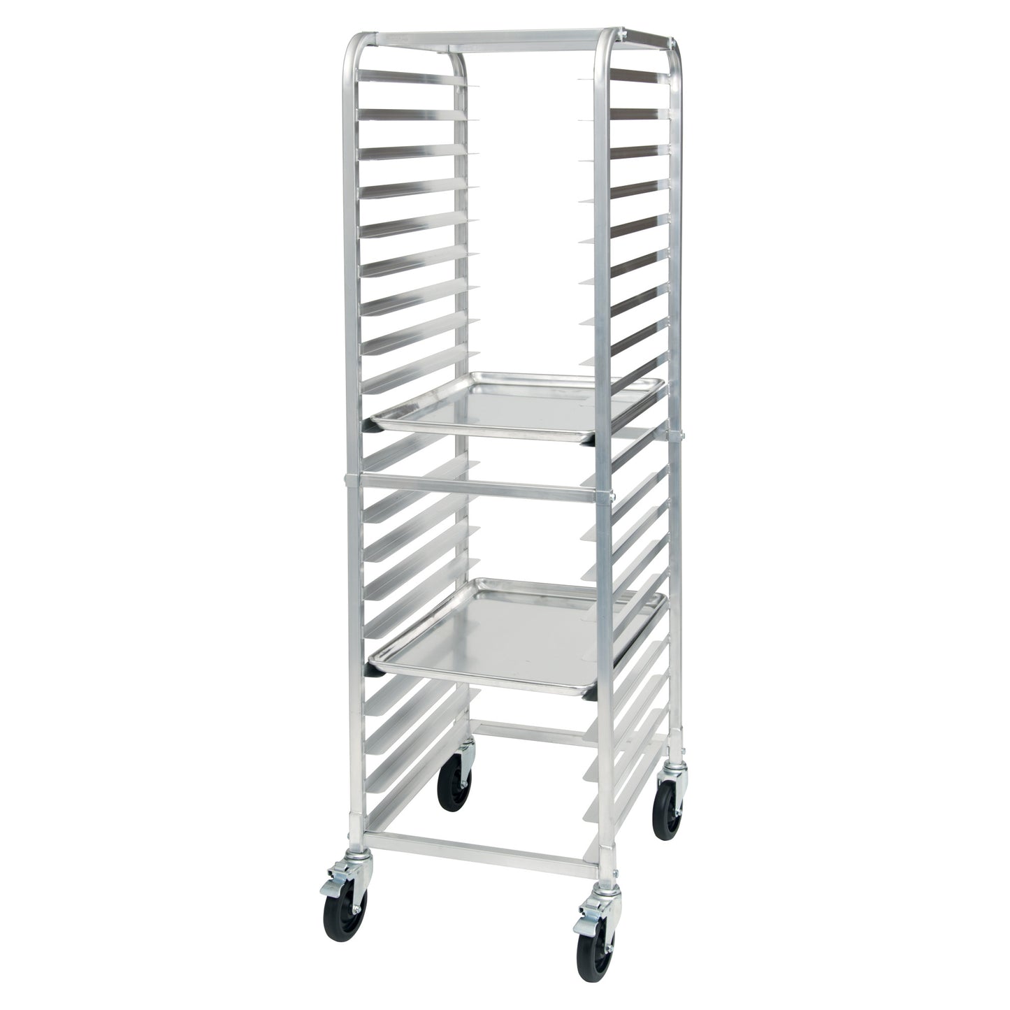 ALRK-20BK - 20-Tier End-Load Sheet Pan Rack with Brakes - 3" Spacing