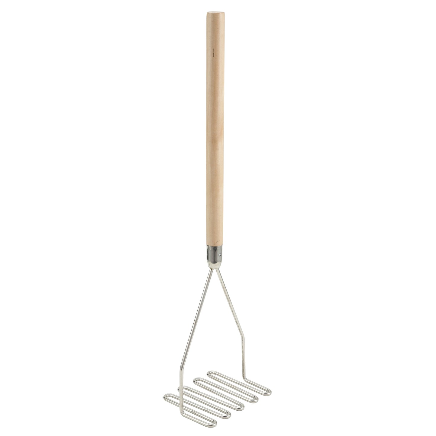 Potato Masher with Wooden Handle - 5-1/4" Square