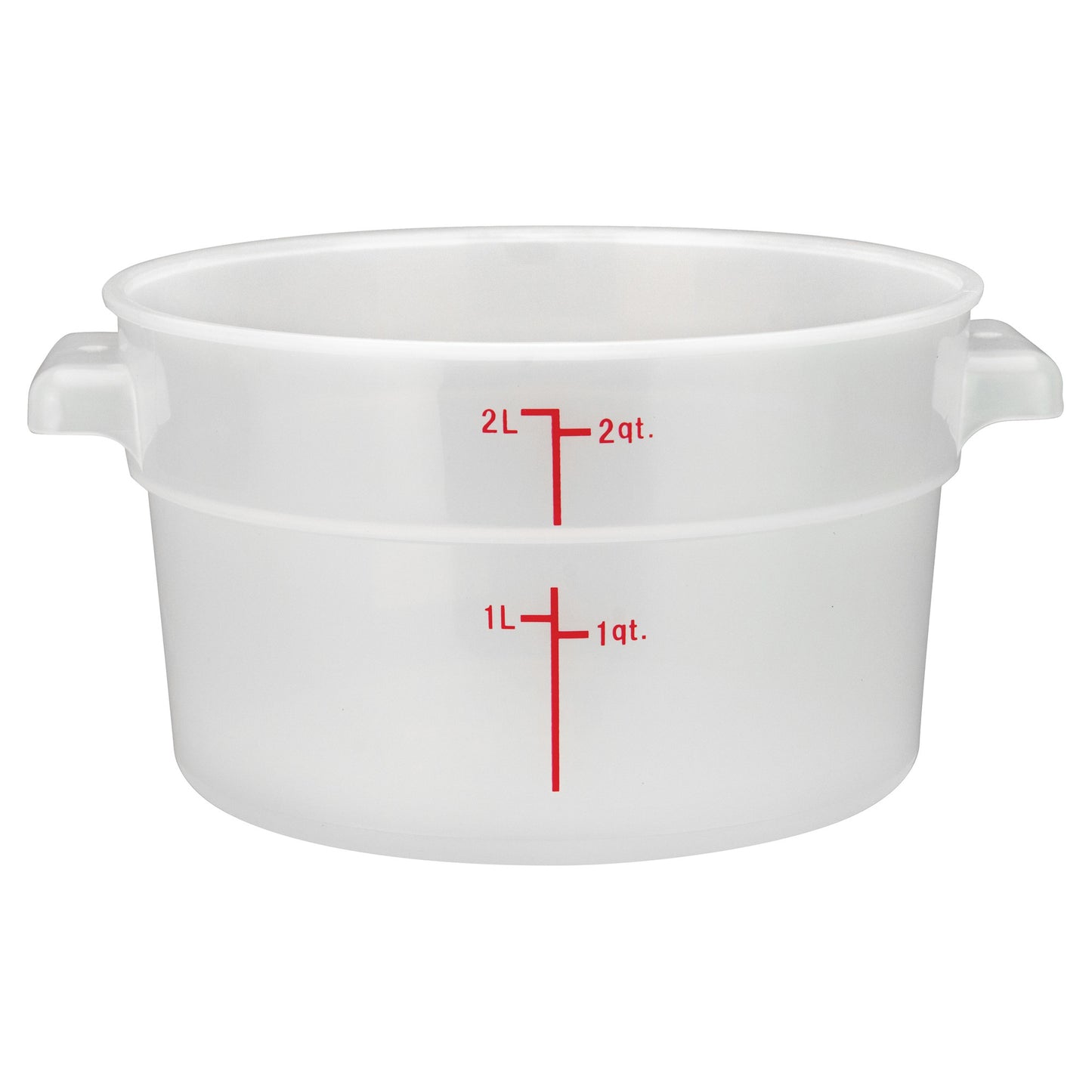 PTRC-2 - Round Storage Container, Translucent, Polypropylene - 2 Quart