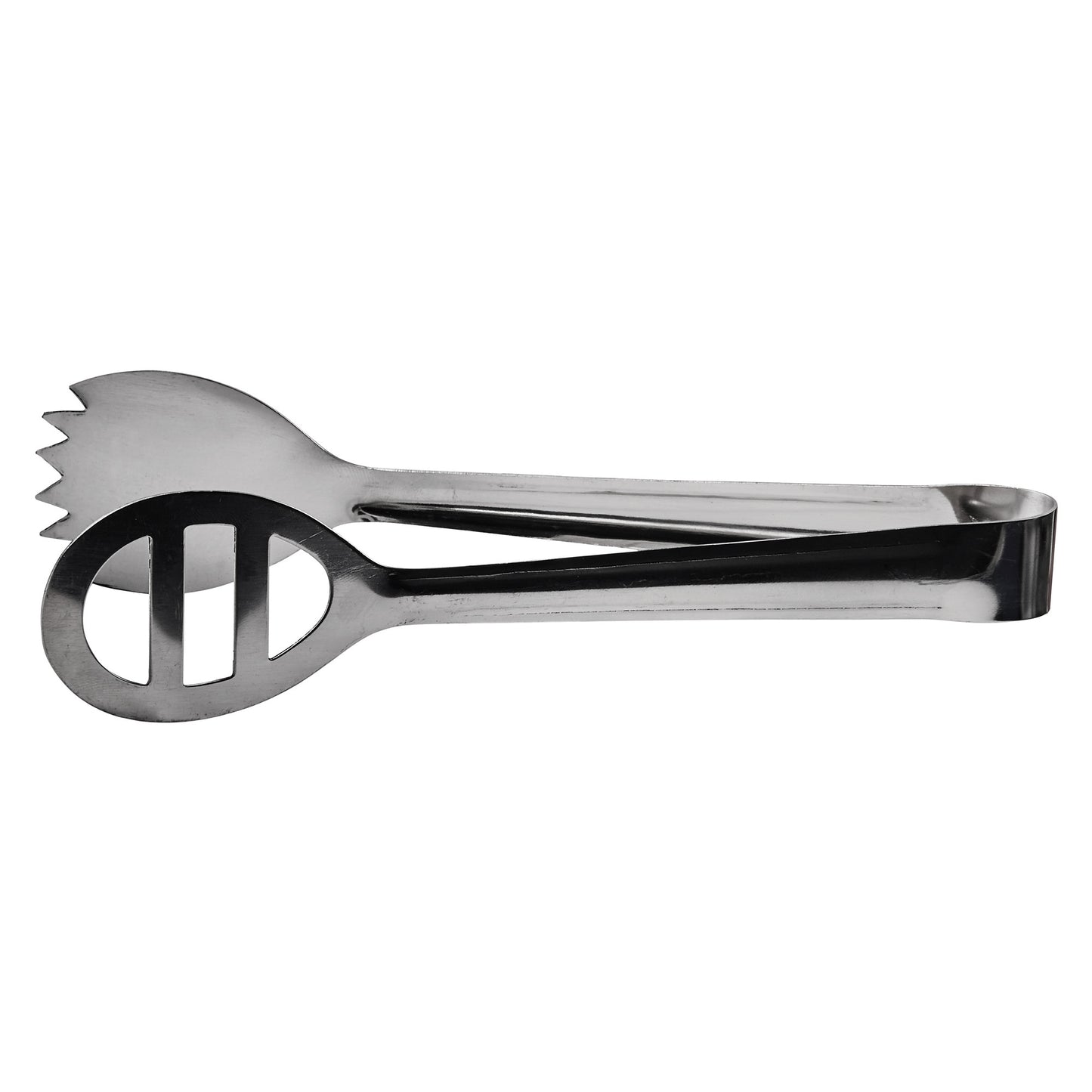 PTOS-8 - 7-3/4" Oval Salad Tongs, Satin Finish Stainless Steel