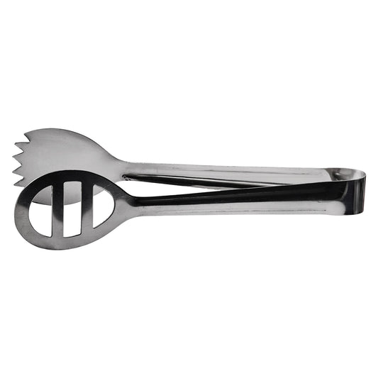 7-3/4" Oval  Salad Tongs, Satin Finish Stainless Steel