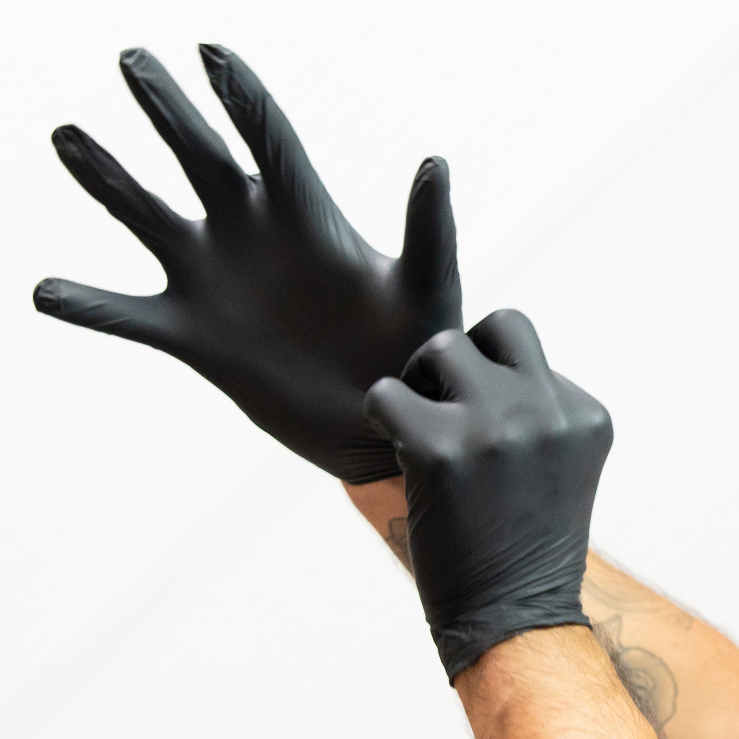 GLN-LB - Disposable Gloves, Nitrile, L, Powder-Free, Black,3Mil,FDA Compliant,100pcs/box