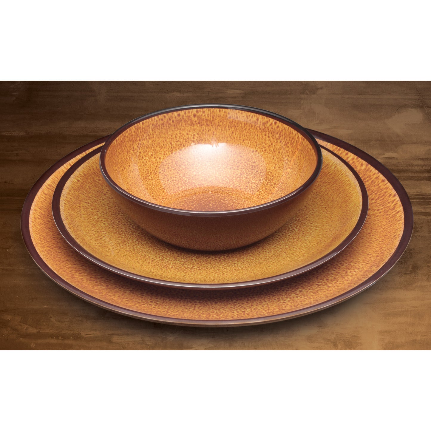 WDM020-401 - 9"Dia Melamine Round Plate, Tan, 24pcs/case