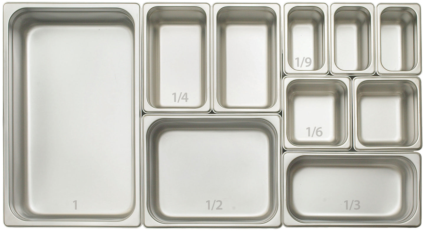 SPJP-102 - Anti-Jam Steam Pan, 23 Gauge Stainless Steel - Full, 2-1/2"