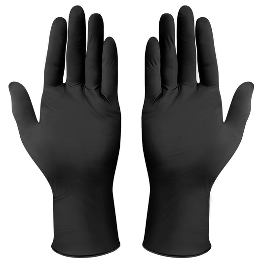 Disposable Gloves, Nitrile, M, Powder-Free, Black,3Mil,FDA Compliant,100pcs/box