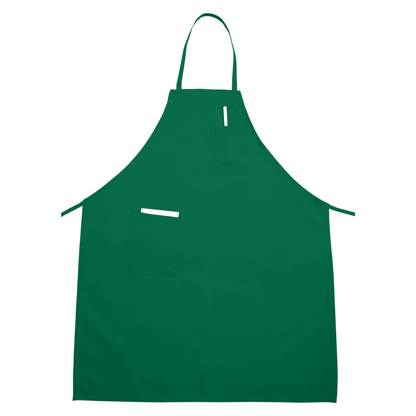 BA-PLG - Full-Length Bib Apron with Pockets - Bright Green
