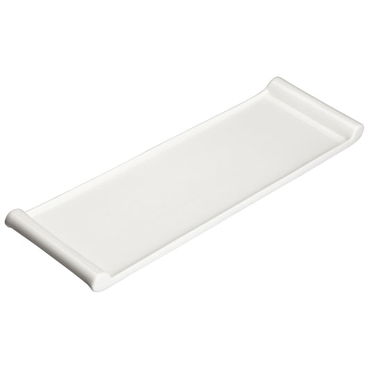 17-3/4" x 5-1/2" Porcelain Rectangular Platter, Bright White, 12 pcs/case