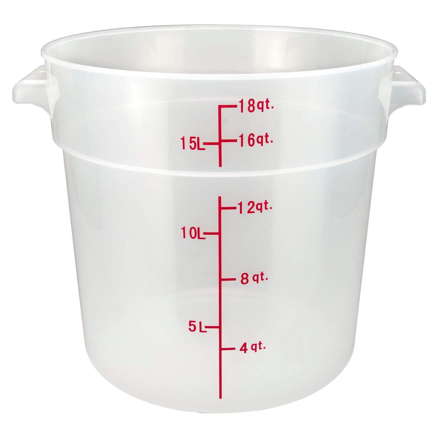 PTRC-18 - Round Storage Container, Translucent, Polypropylene - 18 Quart