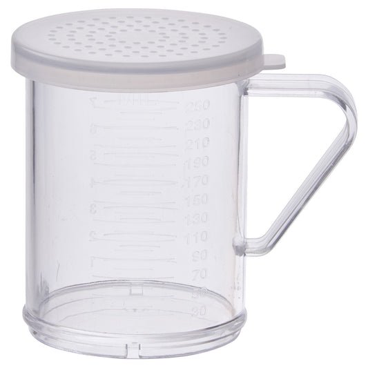 10 oz Dredge with Clear Snap-on Lid - Medium