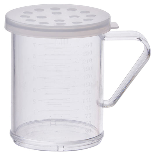 10 oz Dredge with Clear Snap-on Lid - Extra Large
