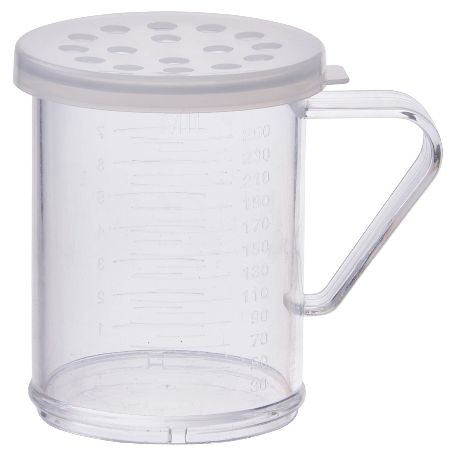 PDG-10CXL - 10 oz Dredge with Clear Snap-on Lid - Extra Large