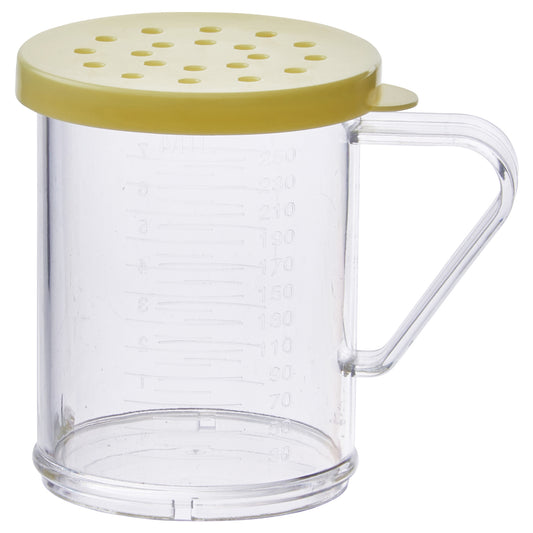 10 oz Dredge with Color Snap-on Lid - Yellow