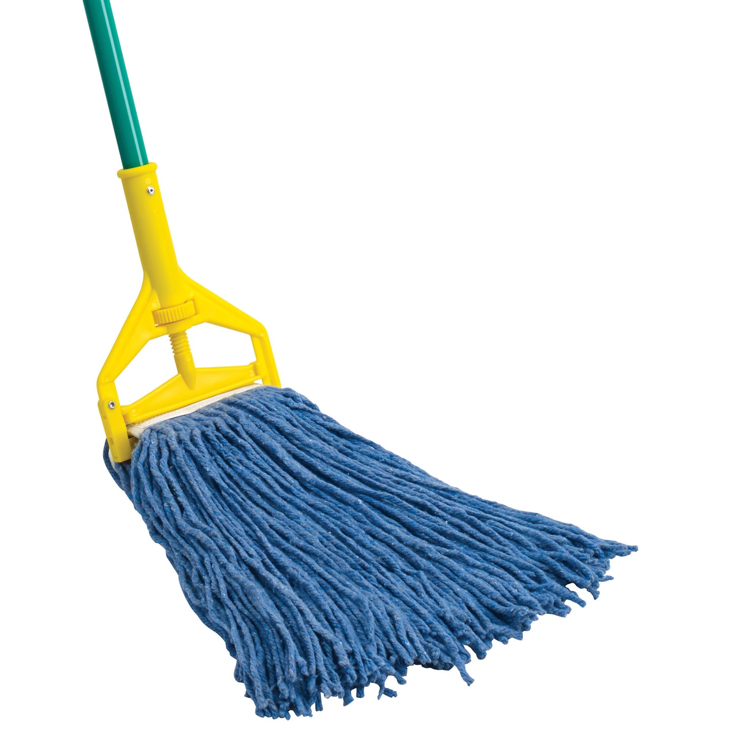 MOP-32C - Economy Cotton-Poly Blend Cut-End Wet Mop Head - Blue - 32oz/800g