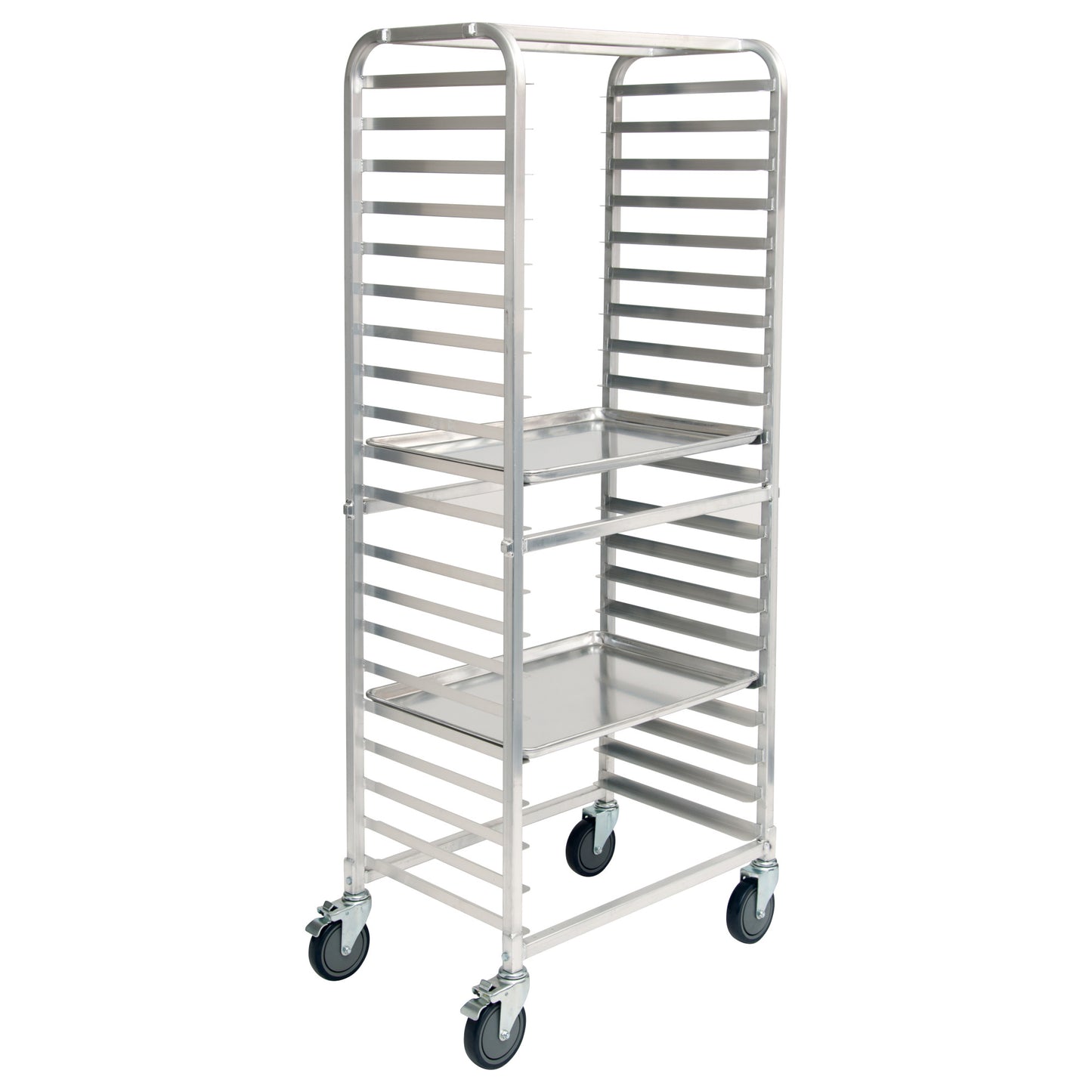 AWRS-20BK - 20-Tier Side-Load Sheet Pan Rack with Brakes - 3" Spacing - Welded