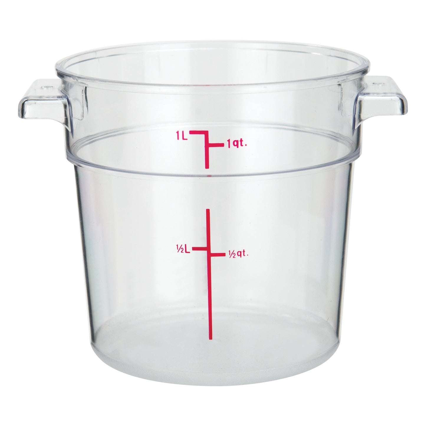 PCRC-1 - Round Storage Container, Clear Polycarbonate - 1 Quart