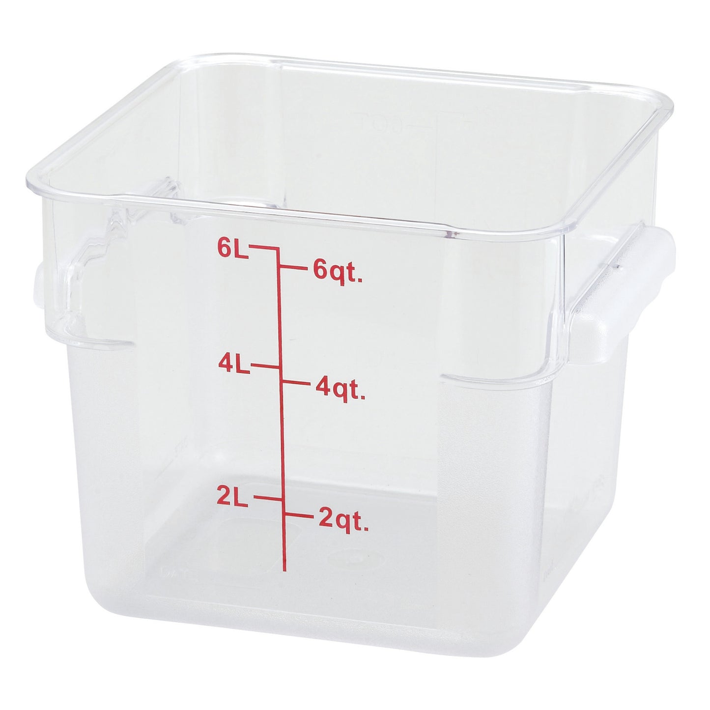 PCSC-6C - Square Storage Container, Clear Polycarbonate - 6 Quart