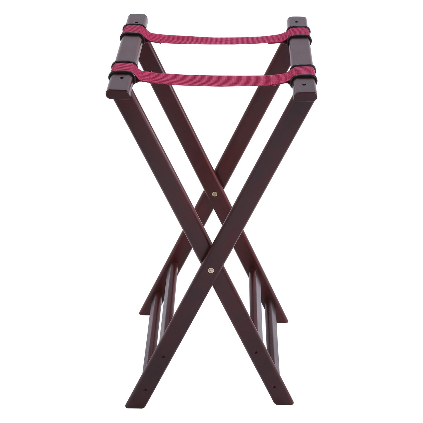 TR-34W - Folding Tray Stand, 32" High - Mahogany