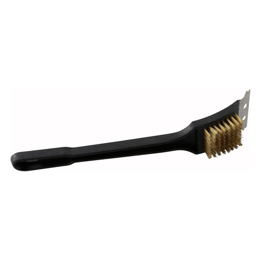 12" Oven & Grill/BBQ Brush with Scraper and Brass Bristles