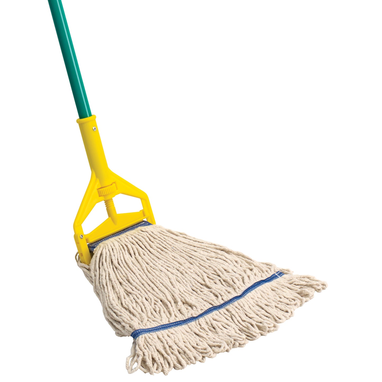MOP-24W - Premium Cotton-Poly Blend Looped End Wet Mop Head - White - 24oz/680g