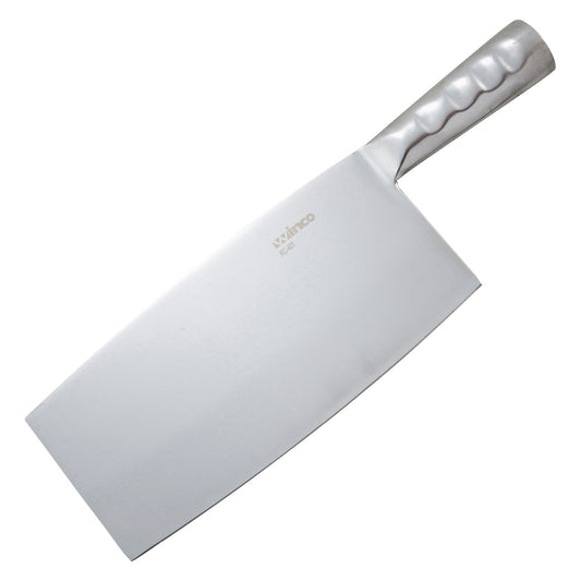 Chinese Cleaver with Stainless Steel Handle, 8-1/4" x 4" Blade