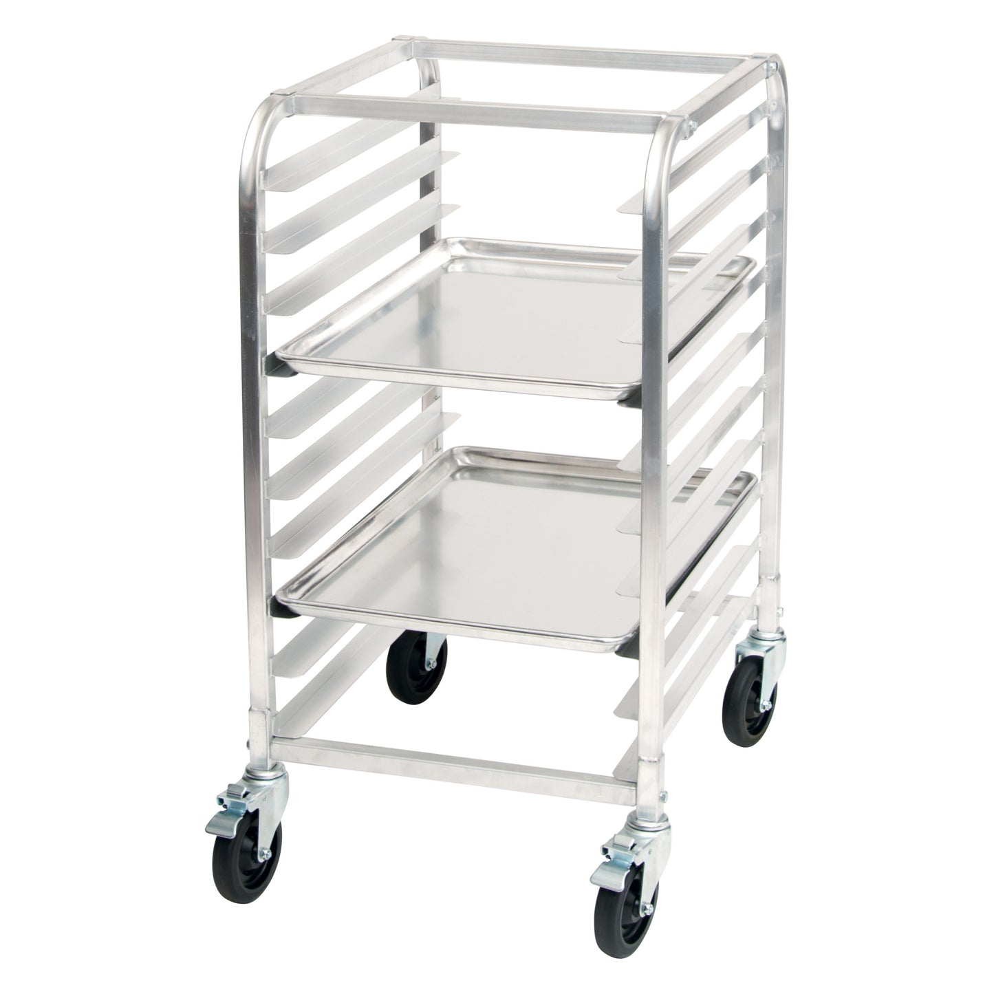 ALRK-10BK - 10-Tier End-Load Sheet Pan Rack with Brakes - 3" Spacing