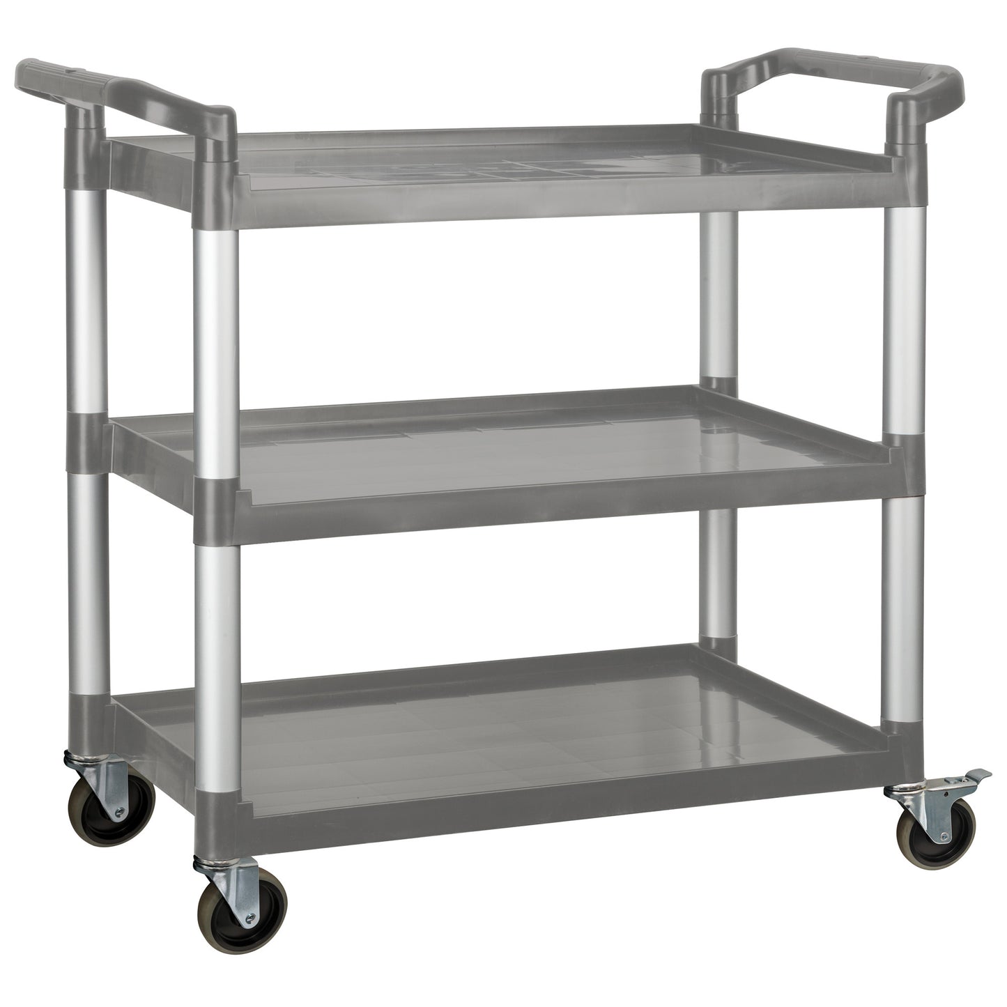 UC-3019G - 3-Tier Utility Carts with Brakes - Gray, 40-3/4L x 19-1/2W x 37-3/8H