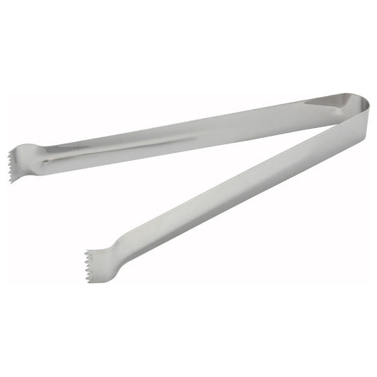 Pom Tongs, Satin Finish Stainless Steel - 9"