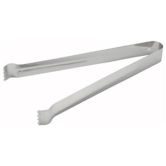 Pom Tongs, Satin Finish Stainless Steel - 6"