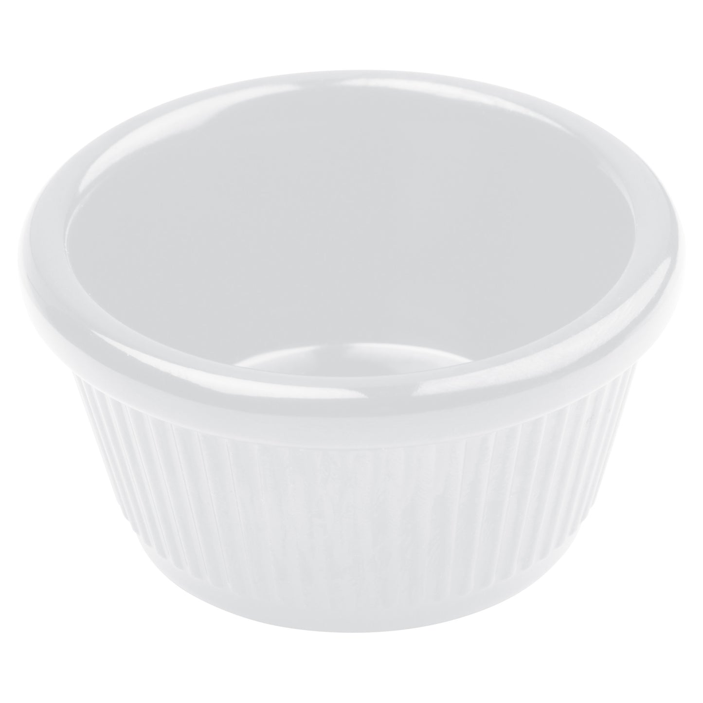 RFM-1W - Melamine Ramekin, Fluted - White, 1-1/2 oz