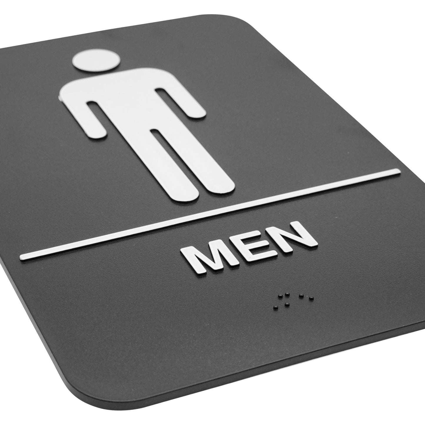 SGNB-605 - Information Signs with Braille, 6"W x 9"H - Men