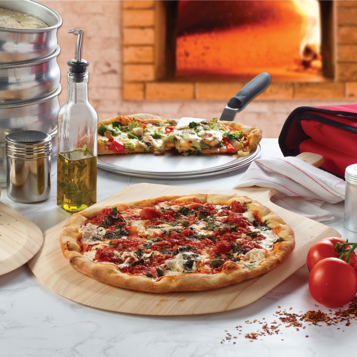 WPP-1842 - Wood Pizza Peel - 18" x 19", 42"