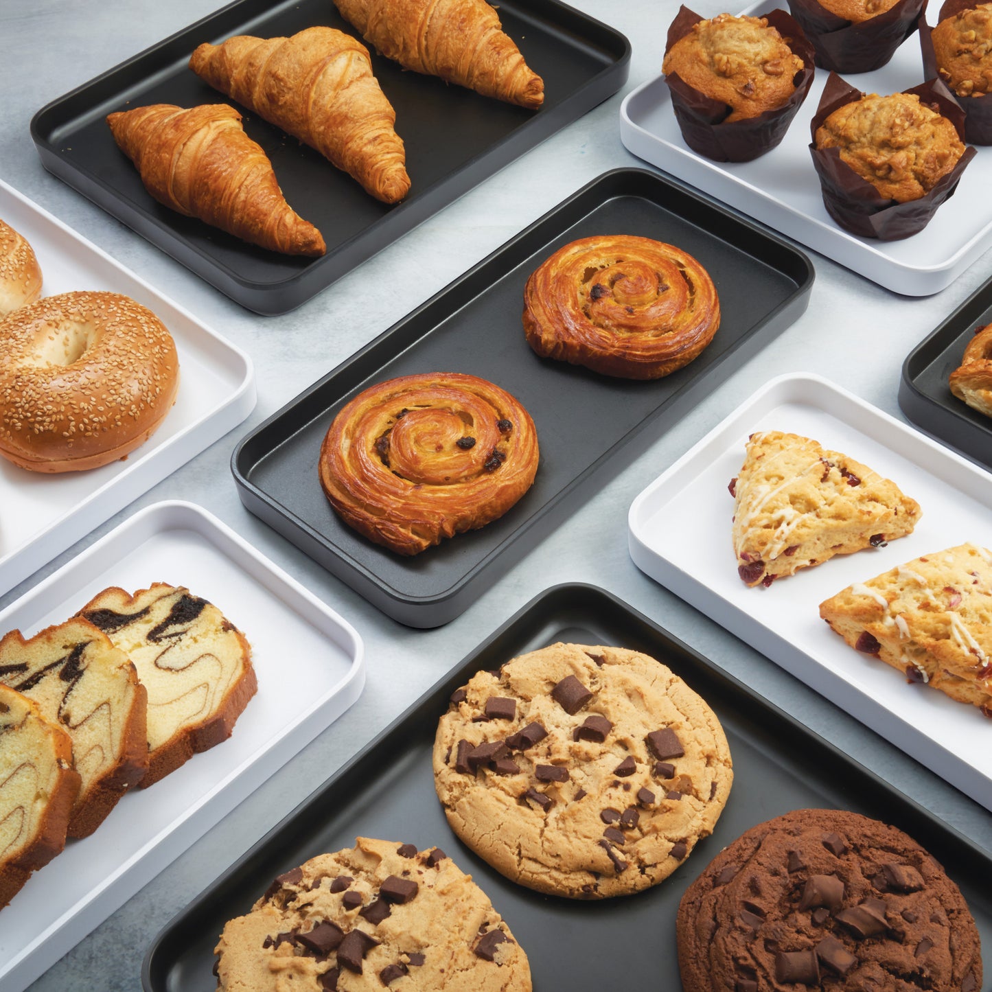 MMP-1204W - Melamine Platter, 12in L x 4in W x 1in H, Rectangular, White