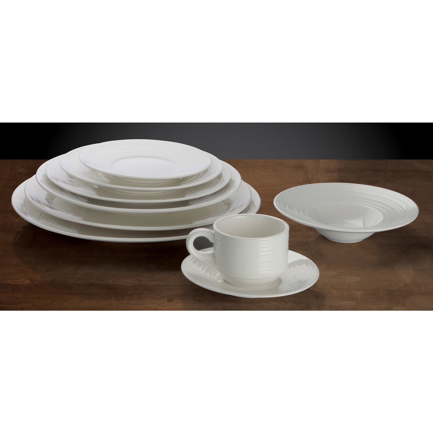 WDP022-101 - 7-1/4"Dia. Porcelain Bowl, Bright White, 36 pcs/case