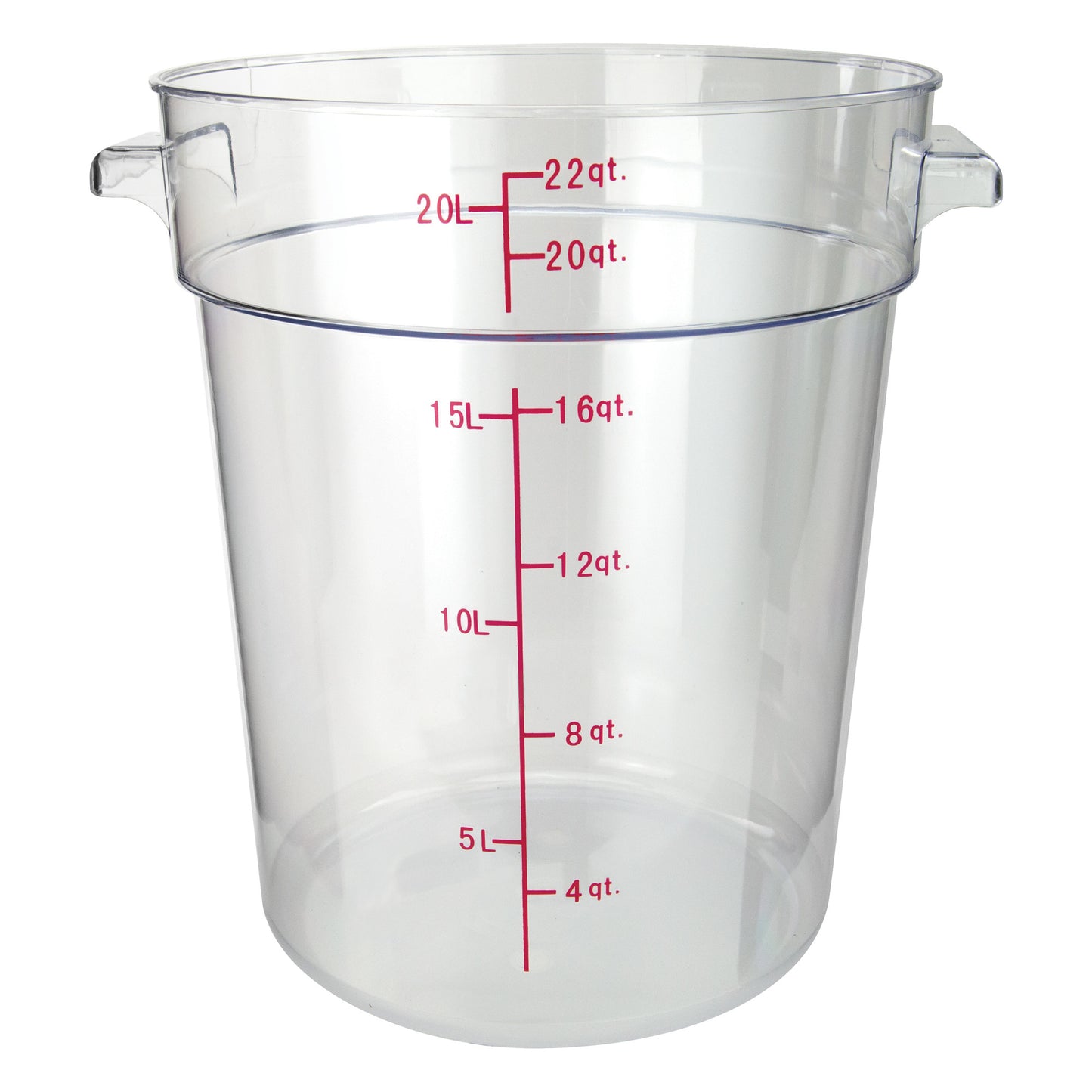 PCRC-22 - Round Storage Container, Clear Polycarbonate - 22 Quart