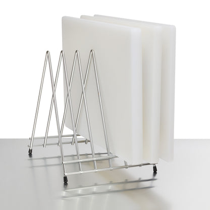 Cutting Board Rack with 6 slots and Accessory Hooks