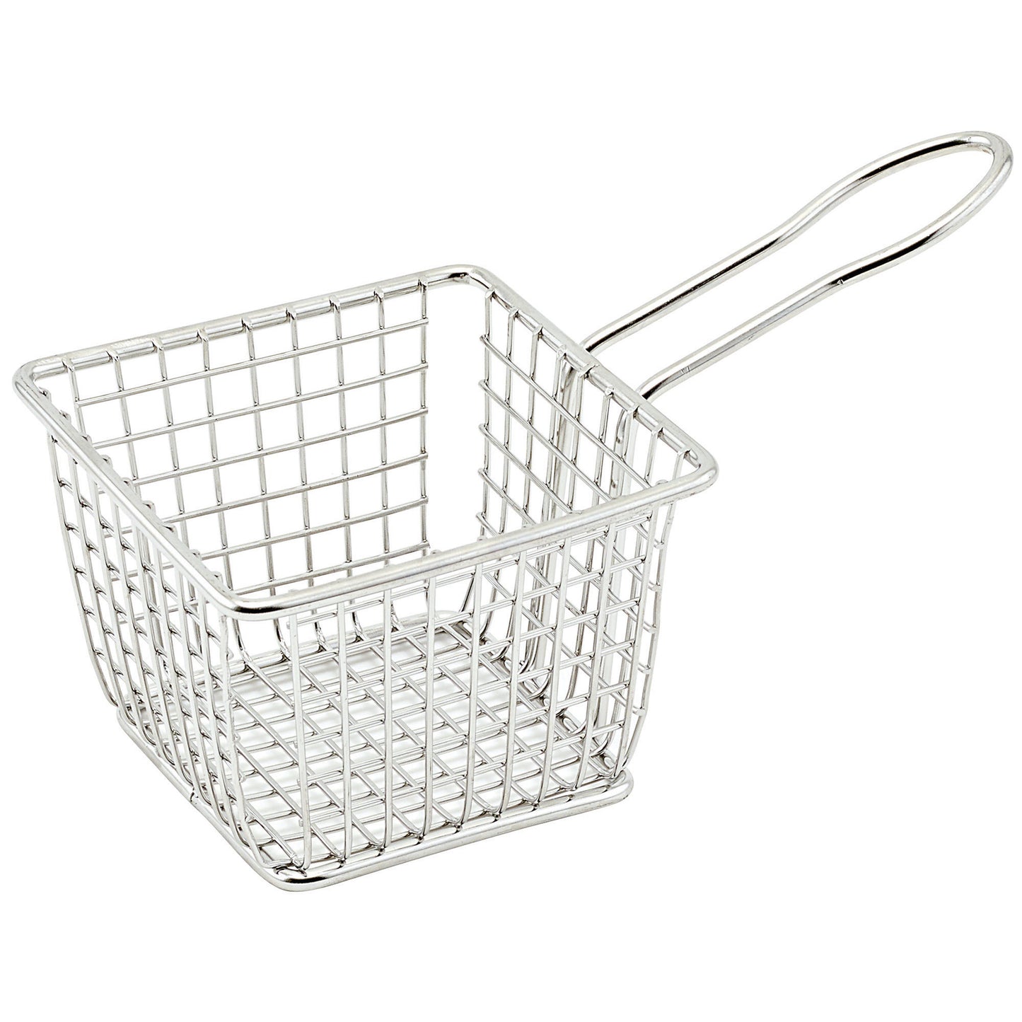 FBM-443S - Mini Serving Basket - Square, 4"L x 4"W x 3"H